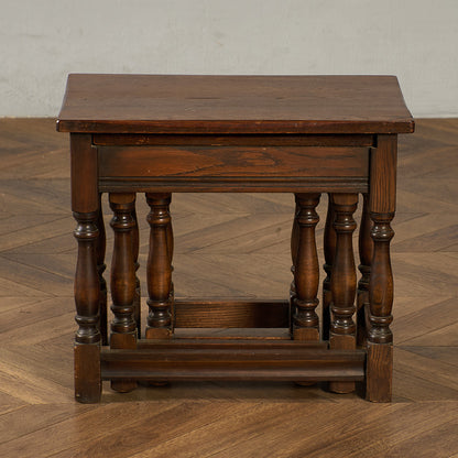 英国 クラシック オーク材 ネストテーブル