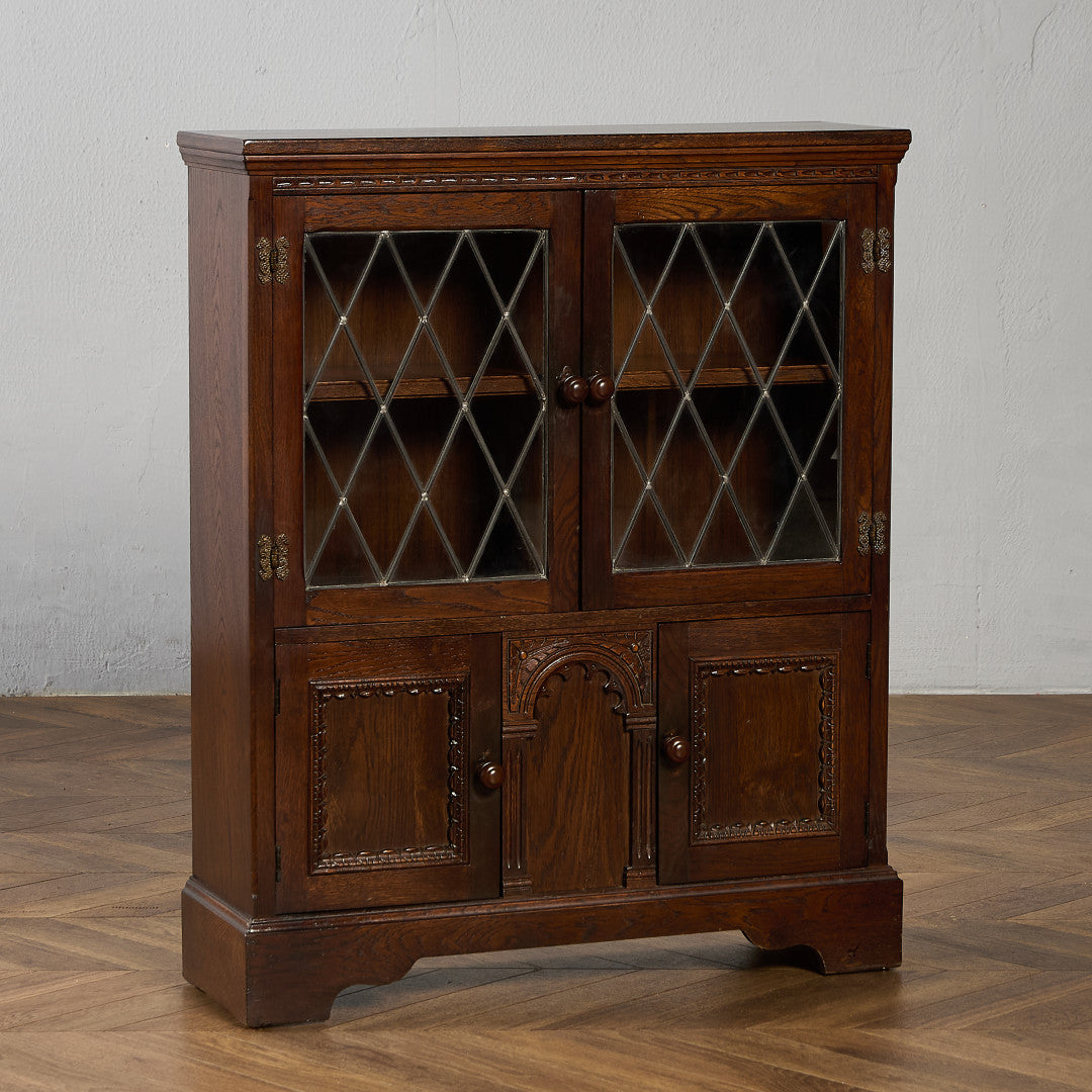 英国 クラシック オーク材 ブックケース