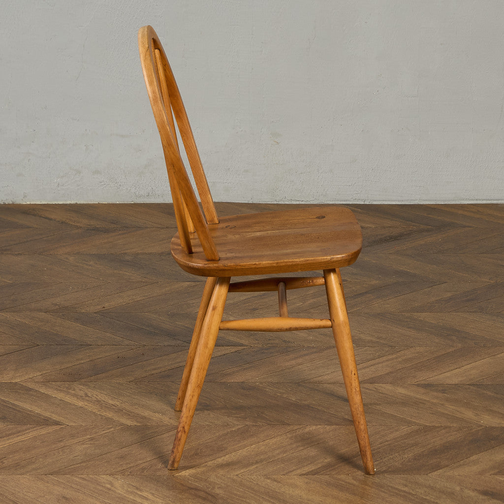 ヴィンテージ 4本 スポーク フープバックチェア ネイビーブルーラベル