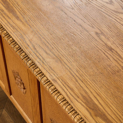 英国 クラシック オーク材 ブランケットボックス