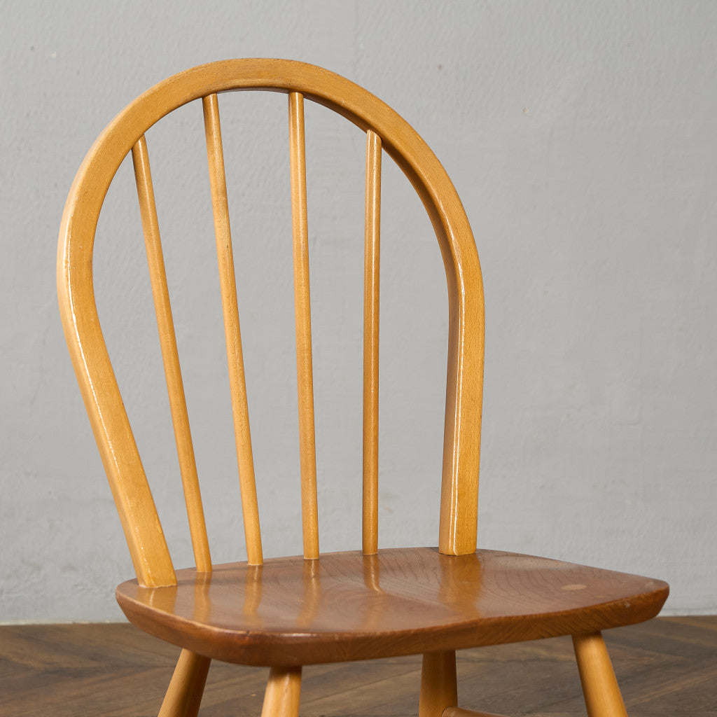 ヴィンテージ 4本 スポーク フープバックチェア ラウンドゴールドラベル