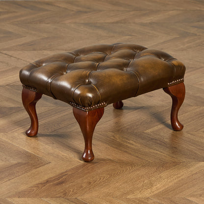 英国 クラシック チェスターフィールド スツール