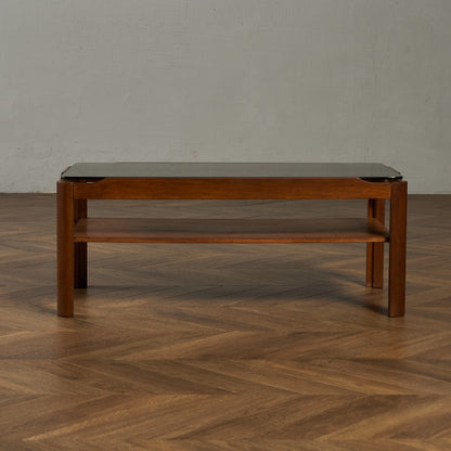 ヴィンテージ スモークガラストップ コーヒーテーブル