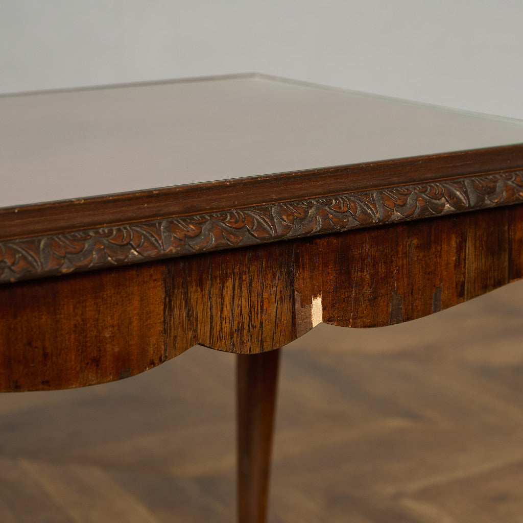 英国 クラシック ガラストップ ネストテーブル