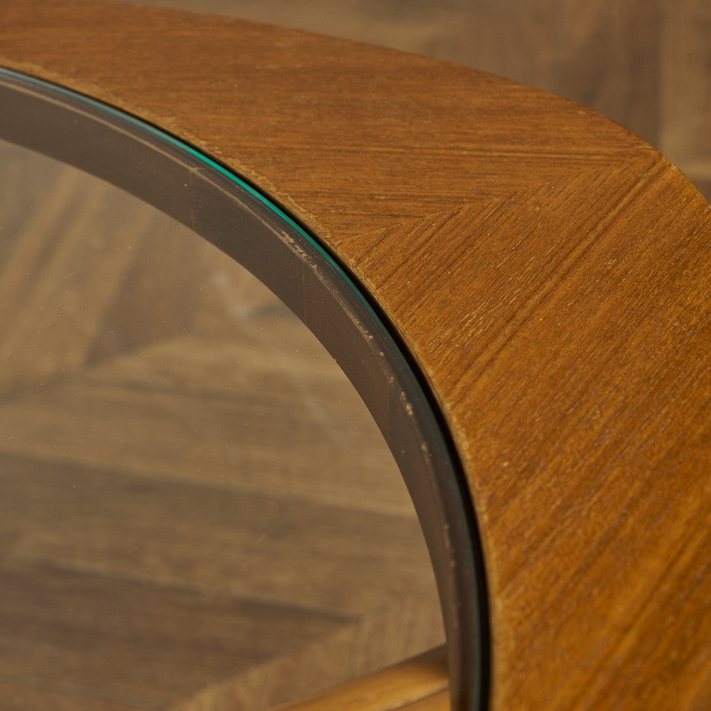 ヴィンテージ トライアングル ガラストップ テーブル