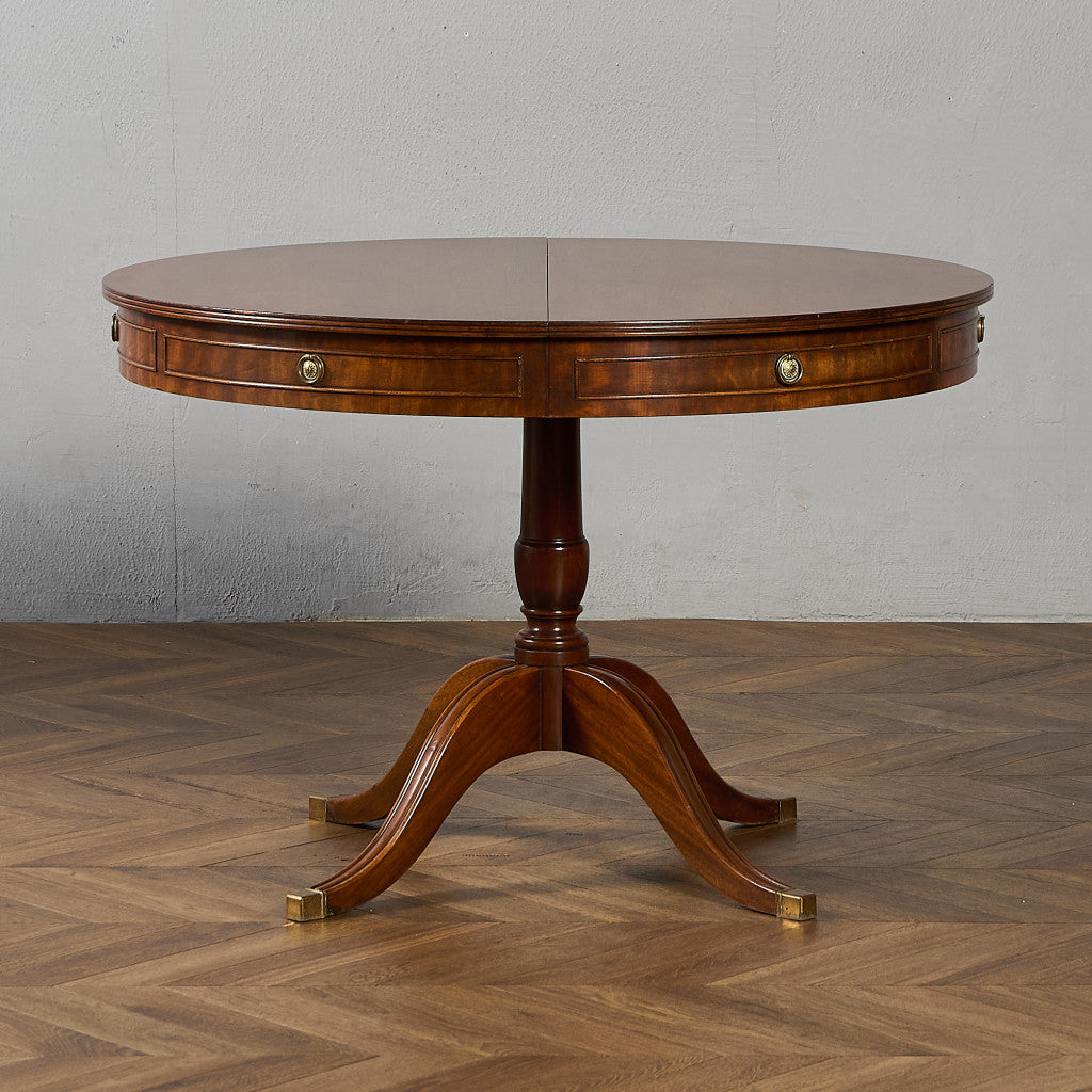 英国 クラシック エクステンション ラウンド ロング ダイニングテーブル