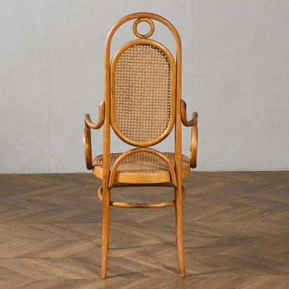 籐張り ベントウッドアームチェア (207) ダイニングチェア