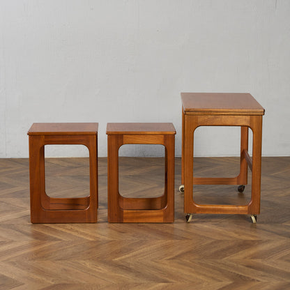 ヴィンテージ 拡張 天板付き ネストコーヒーテーブル