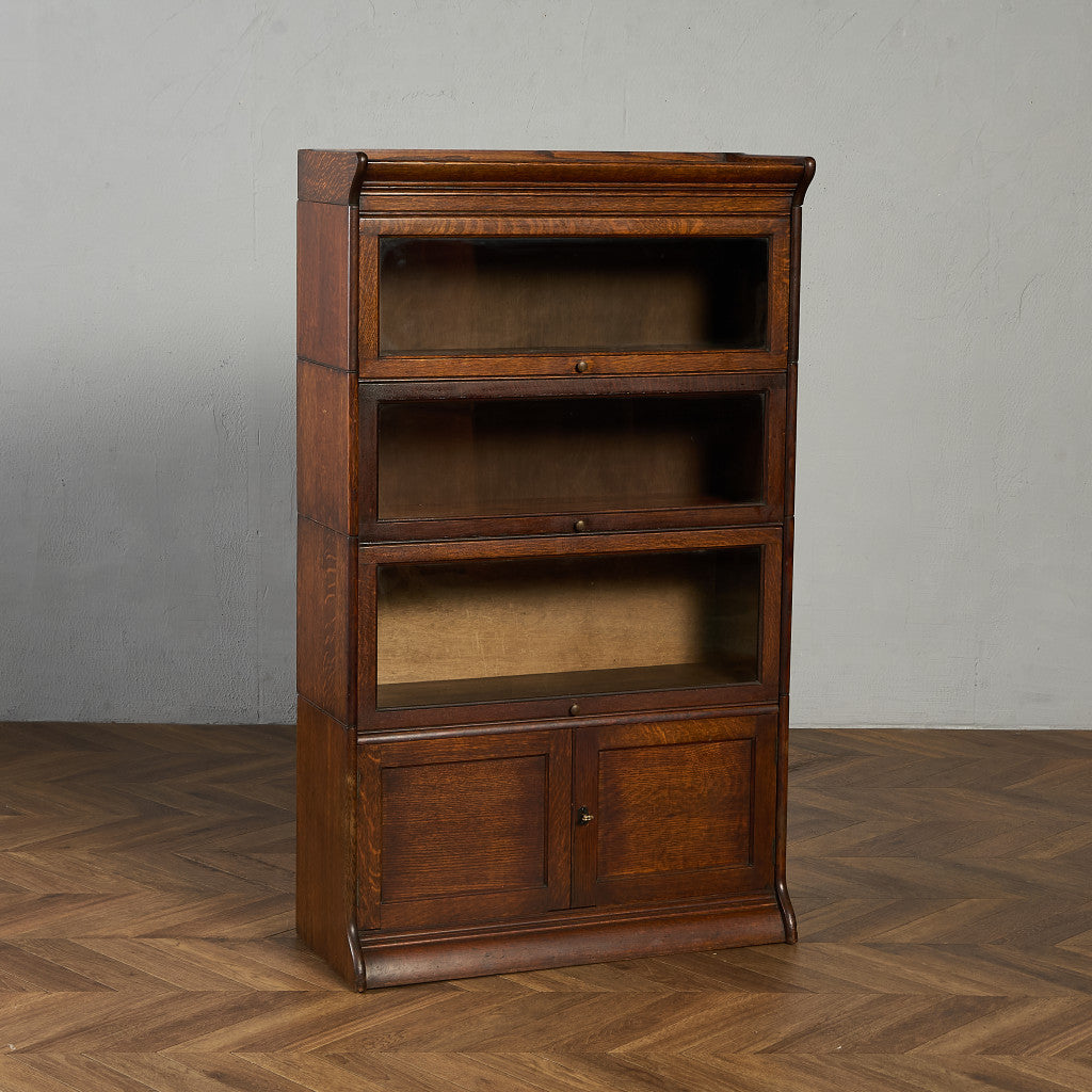 英国 アンティーク スタッキングブックケース 食器棚