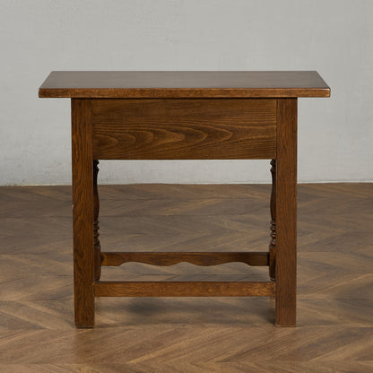 英国 クラシック オーク材 サイドテーブル