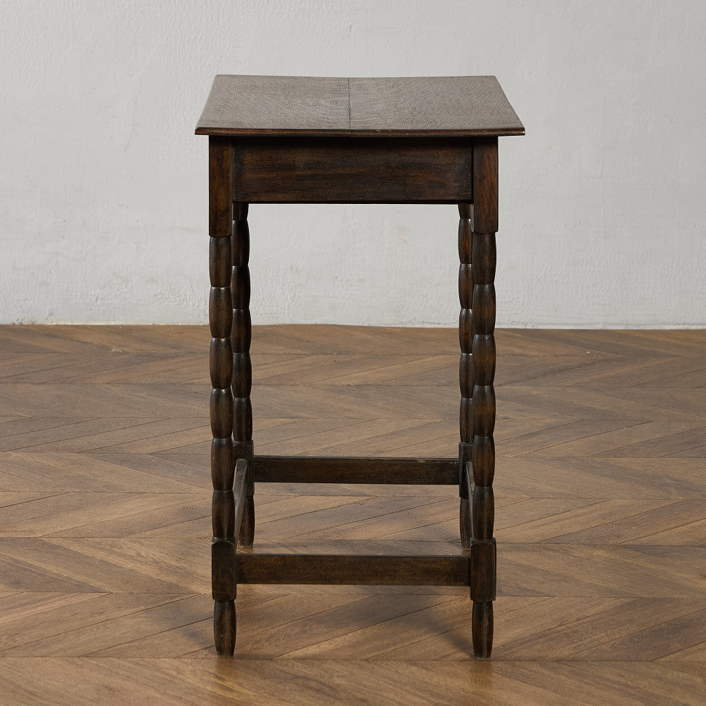 英国 クラシック オーク材 サイドテーブル