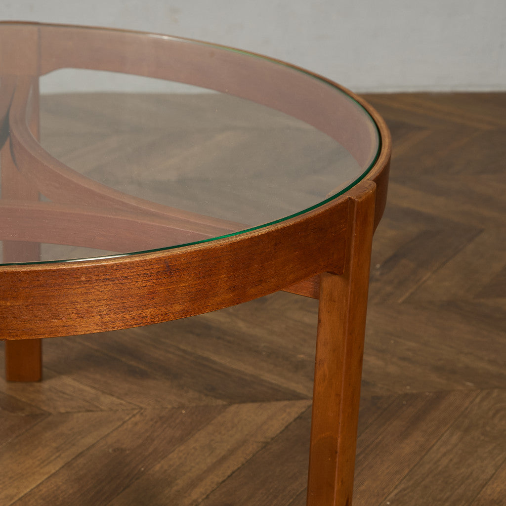 ヴィンテージ ガラストップ コーヒーテーブル