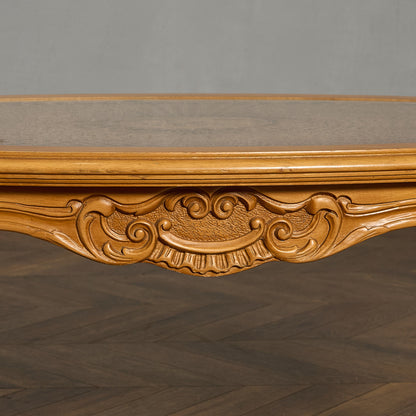 英国 クラシック ガラストップ ラタン コーヒーテーブル