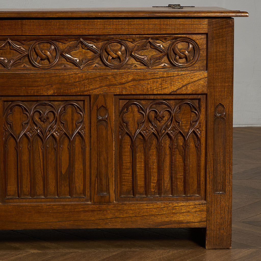 英国 クラシック オーク ブランケットボックス