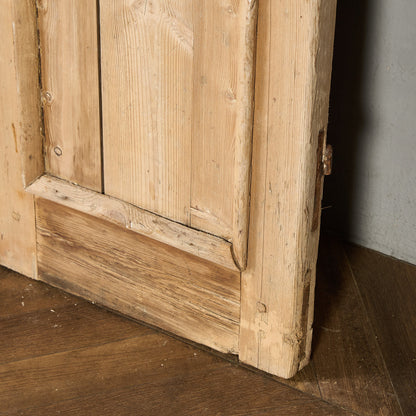 英国 アンティーク 両開き 鉄格子 ウッド ドア 2点セット