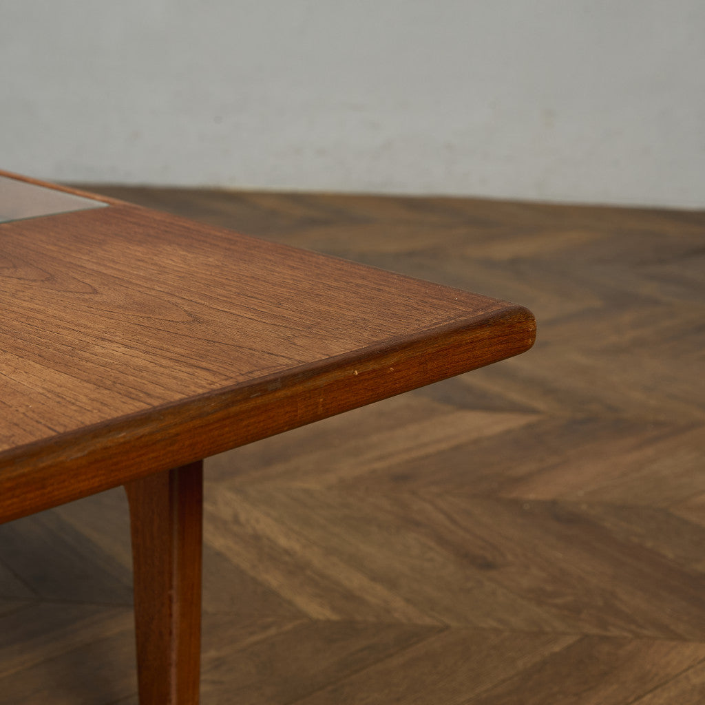 ロングジョン ヴィンテージ ガラストップ コーヒーテーブル