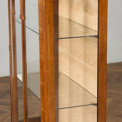 英国 クラシック ディスプレイ ガラス キャビネット