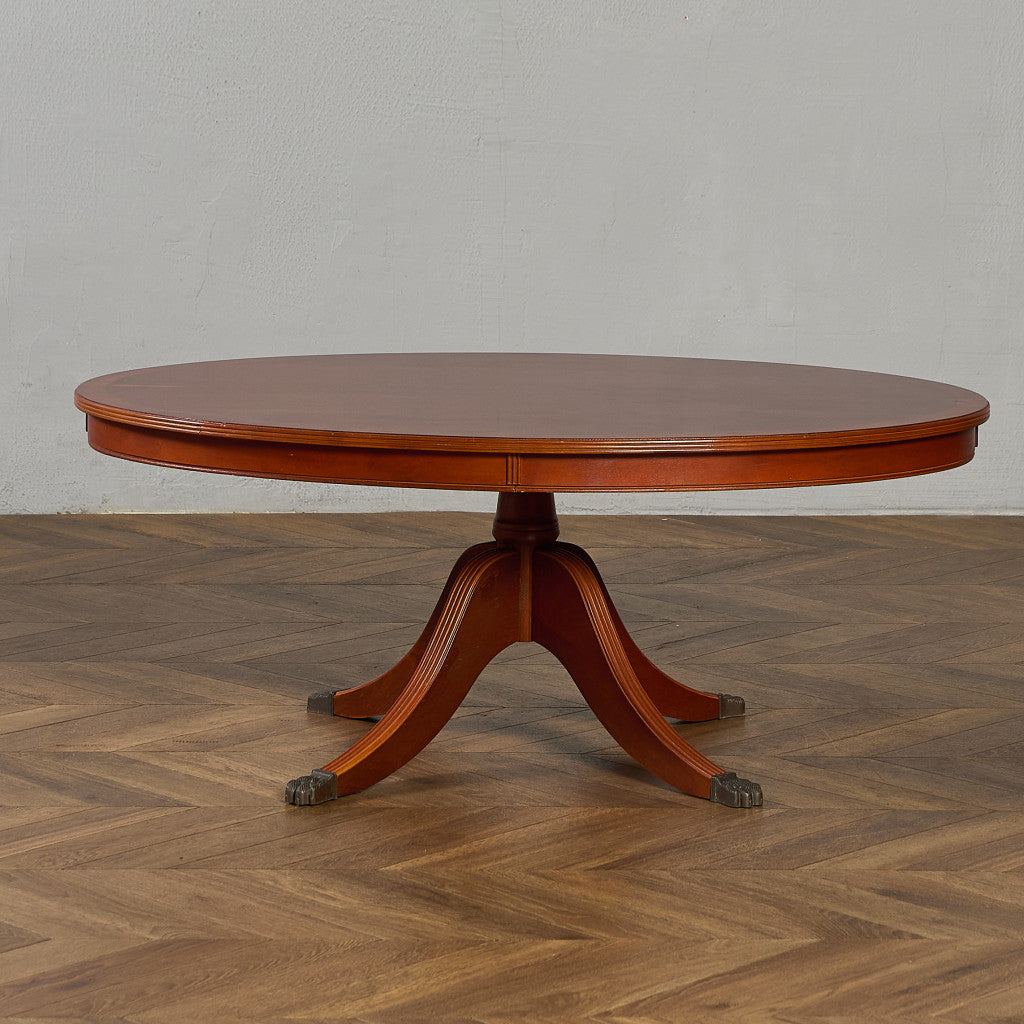 英国 クラシック イチイ材 オーバル センターテーブル