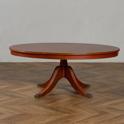 英国 クラシック イチイ材 オーバル センターテーブル