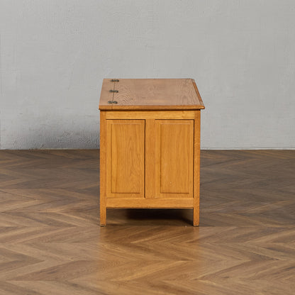 英国 クラシック オーク材 ブランケットボックス