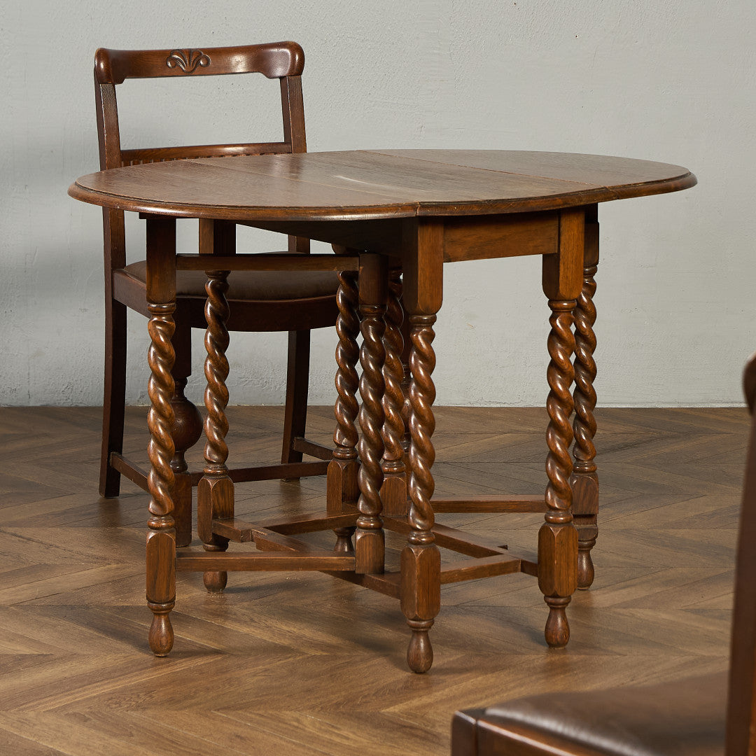 英国 クラシック ドロップリーフ ゲートレッグテーブル