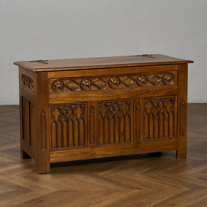 英国 クラシック オーク ブランケットボックス