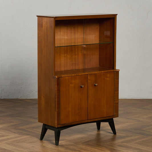 ヴィンテージ ガラス キャビネット ブックケース