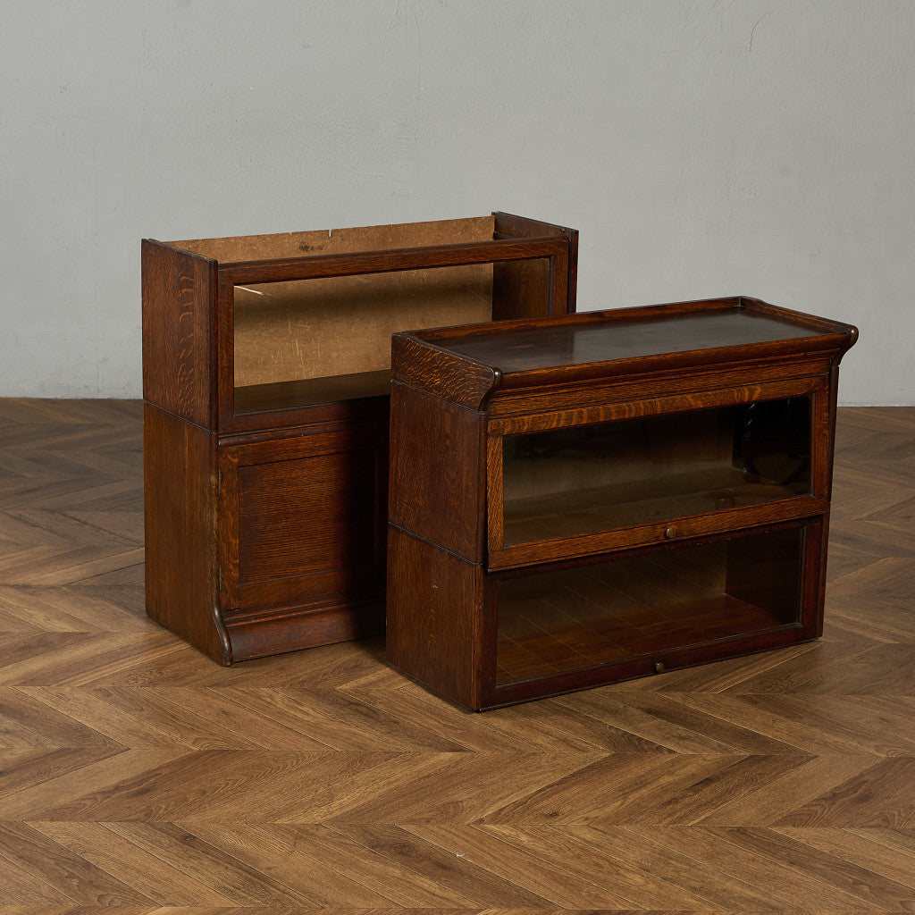 英国 アンティーク スタッキングブックケース 食器棚