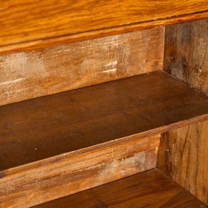 英国 クラシック オーク材 ブックケース 食器棚