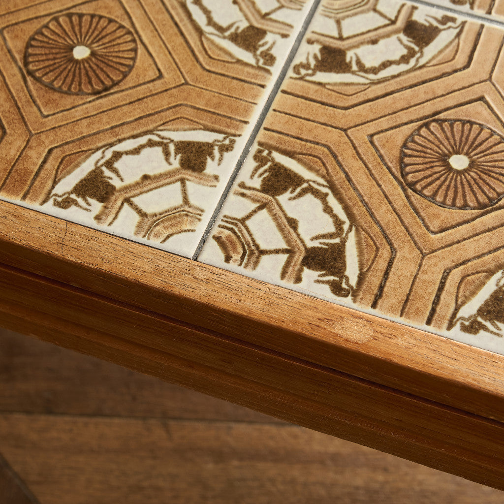 イギリス ヴィンテージ タイルトップ コーヒーテーブル センターテーブル