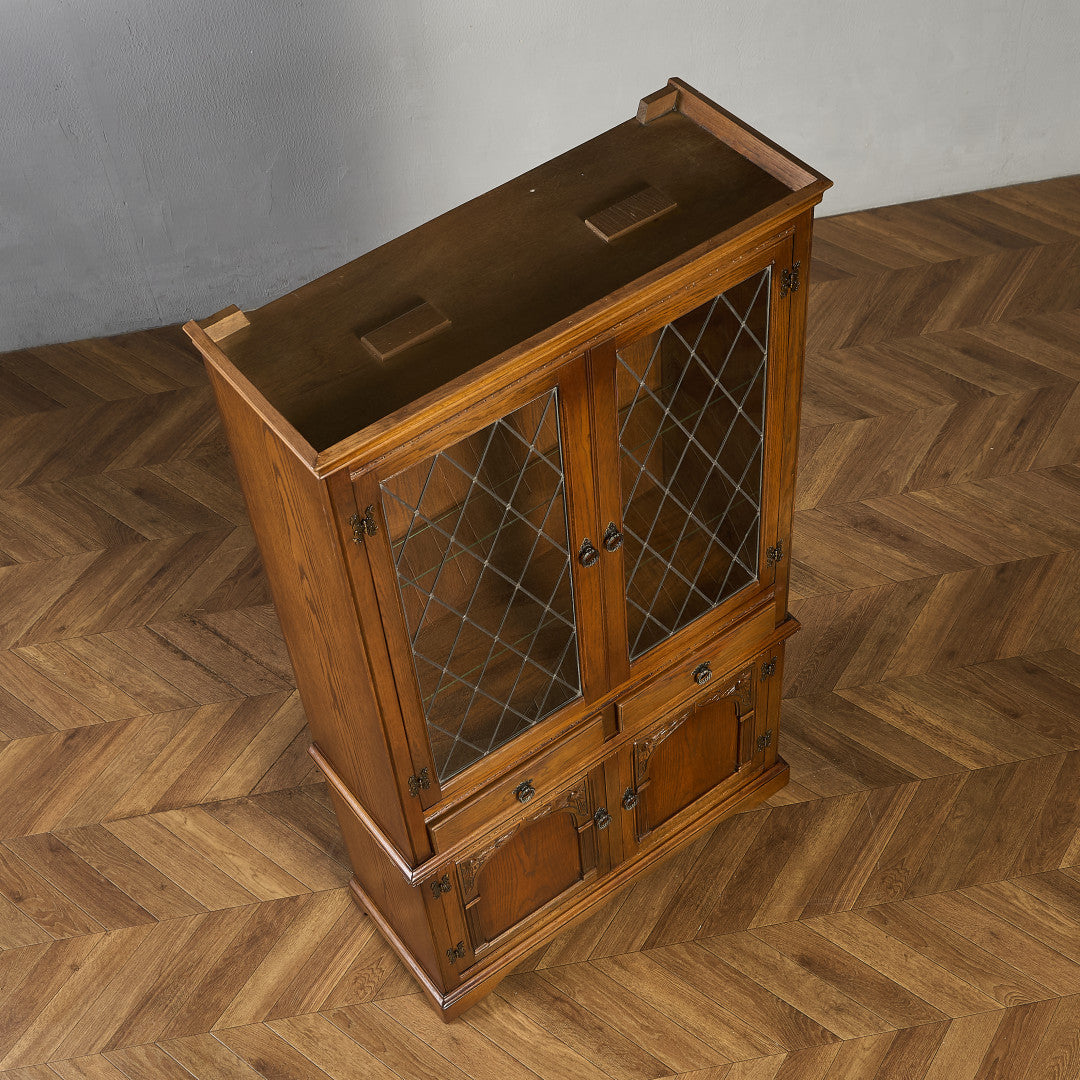 英国 クラシック オーク材 ブックケース