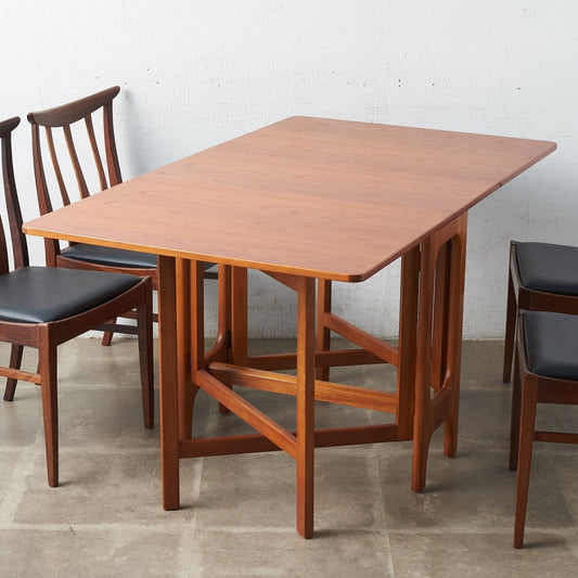 英国ヴィンテージ ドロップリーフ ゲートレッグテーブル