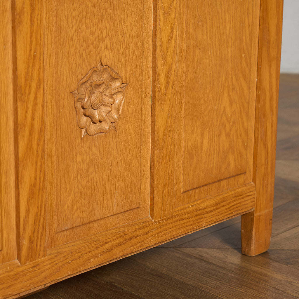 英国 クラシック オーク材 ブランケットボックス