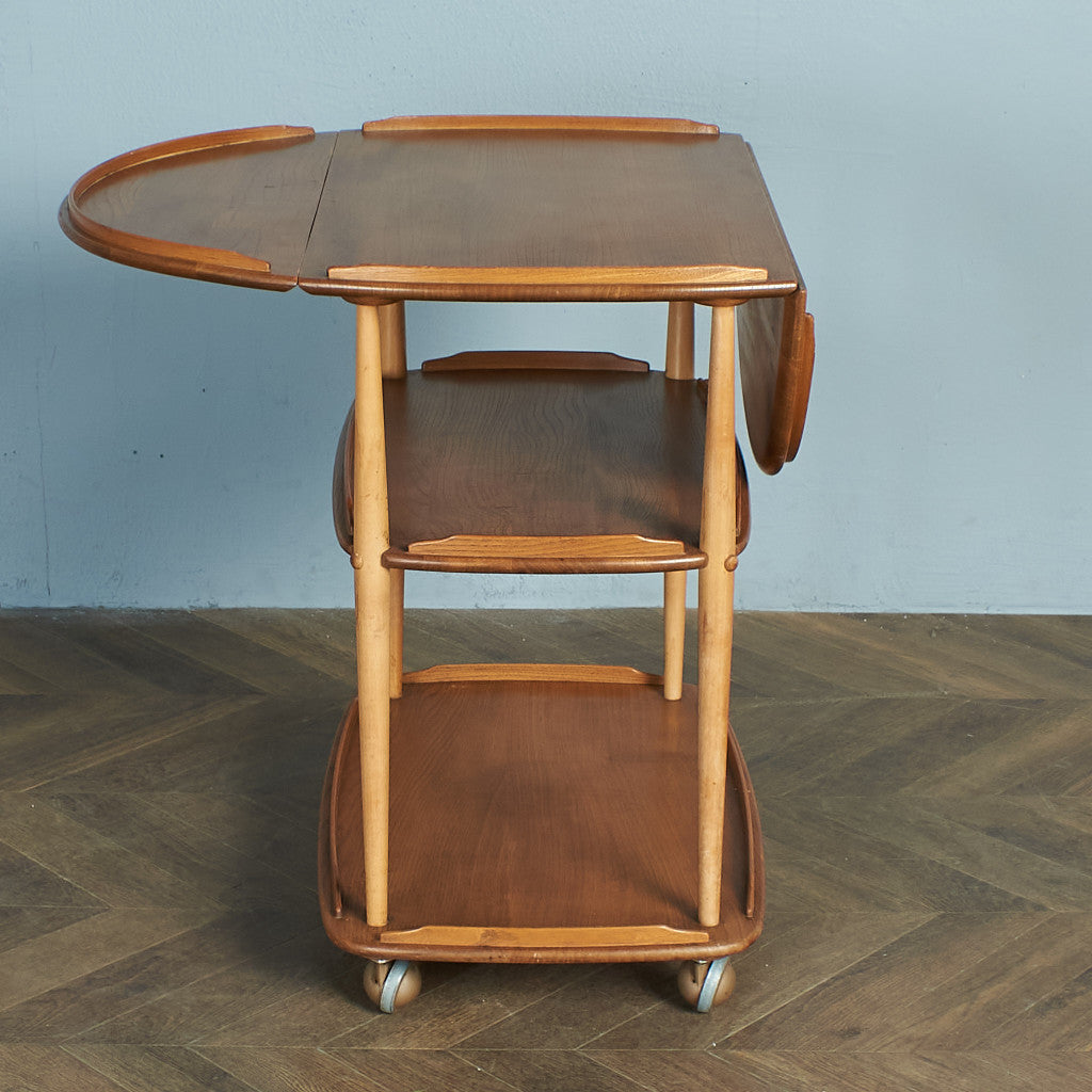 アーコール　ドロップリーフ ティートロリー　ワゴン　サイドテーブル Erco(アーコール)ドロップリーフ/ワゴン/トローリー*値下げしました