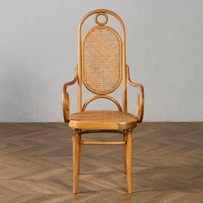 籐張り ベントウッドアームチェア (207) ダイニングチェア