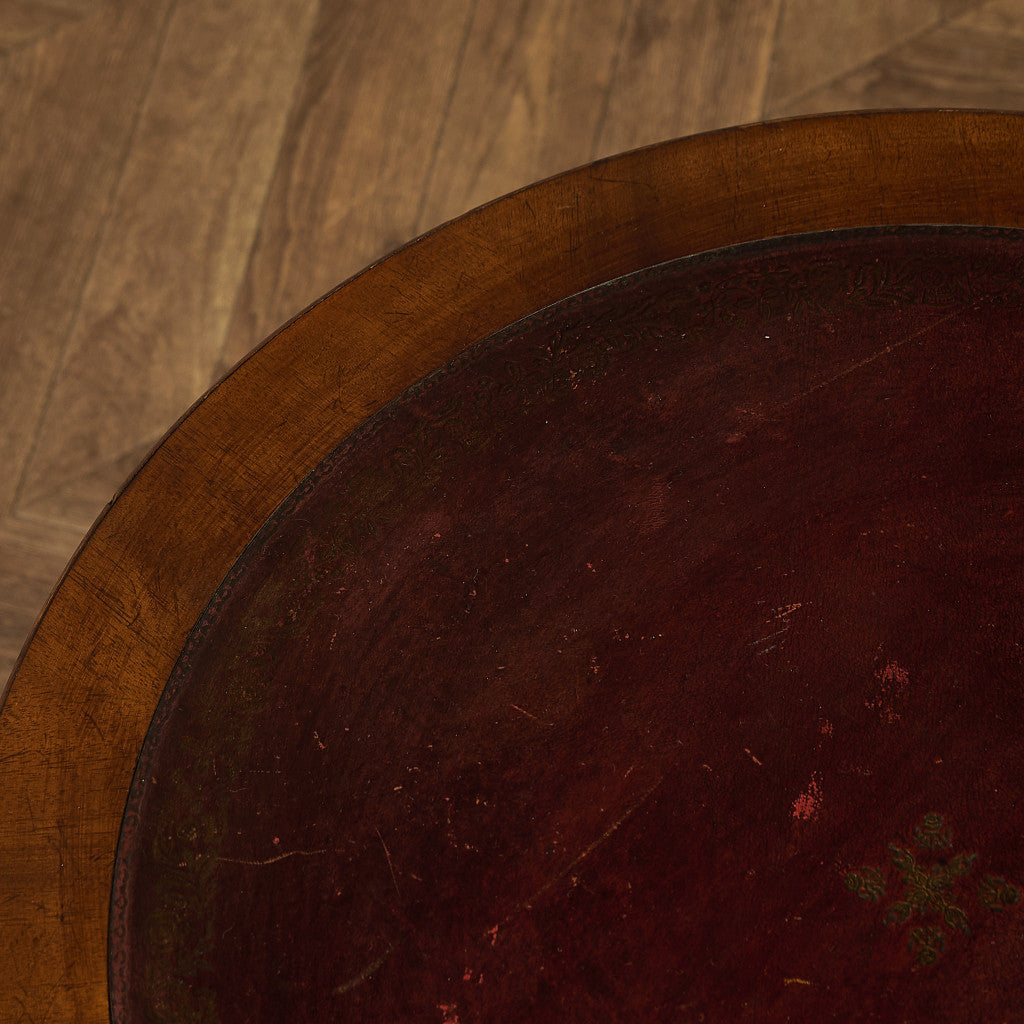 英国 クラシック リージェンシー 様式 ドラムテーブル