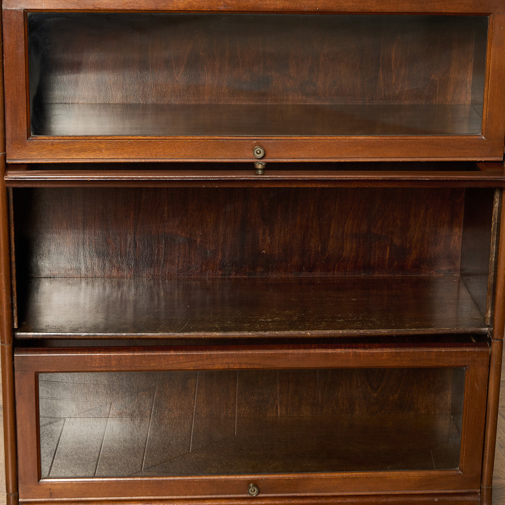 英国 クラシック 3段 スタッキング ブックケース