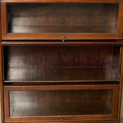 英国 クラシック 3段 スタッキング ブックケース