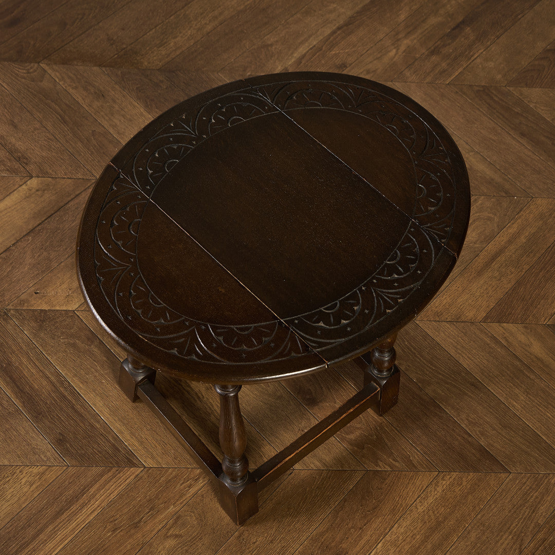 英国 クラシック ターントップ ドロップリーフ サイドテーブル #94264