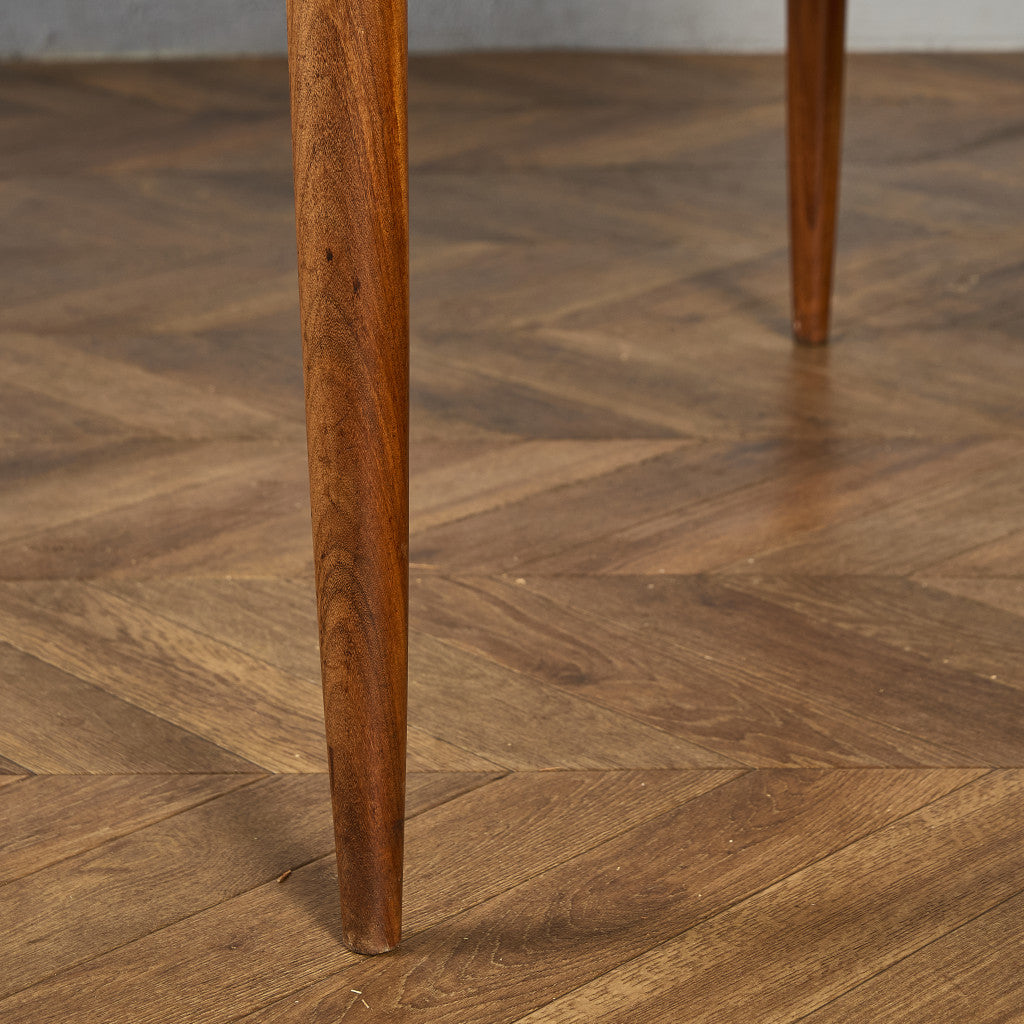 エクステンション ラウンド ダイニングテーブル 天板再塗装済み