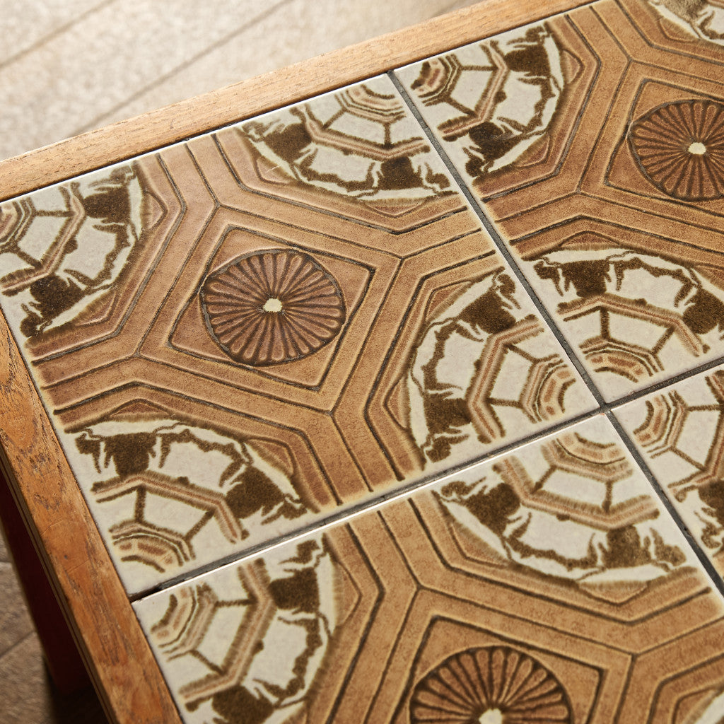 イギリス ヴィンテージ タイルトップ コーヒーテーブル センターテーブル