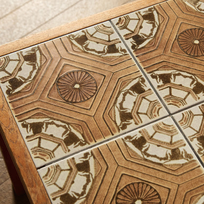 イギリス ヴィンテージ タイルトップ コーヒーテーブル センターテーブル