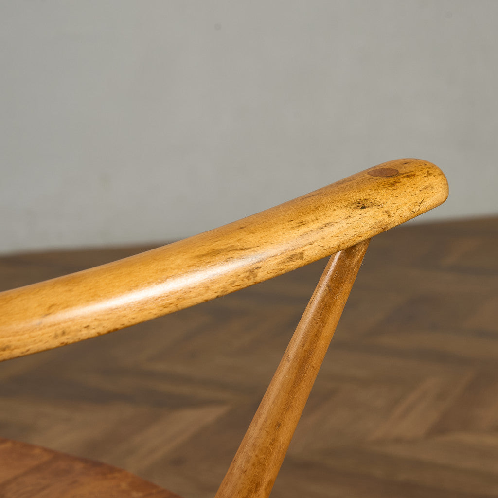 アーコール ERCOL ヴィンテージ クエーカー アームチェア ネイビーブルーラベル #89764