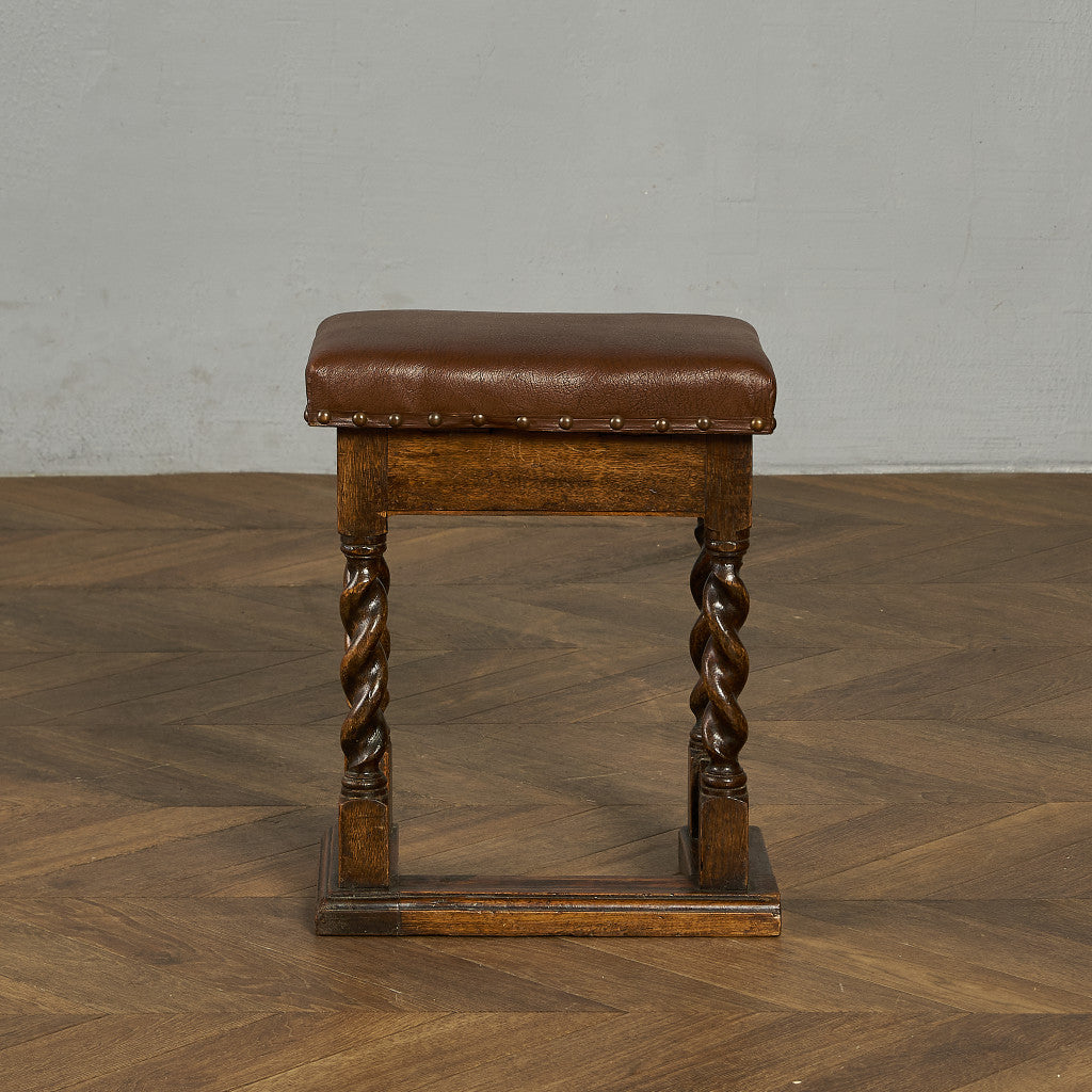 英国 クラシック 収納付 スツール #90015