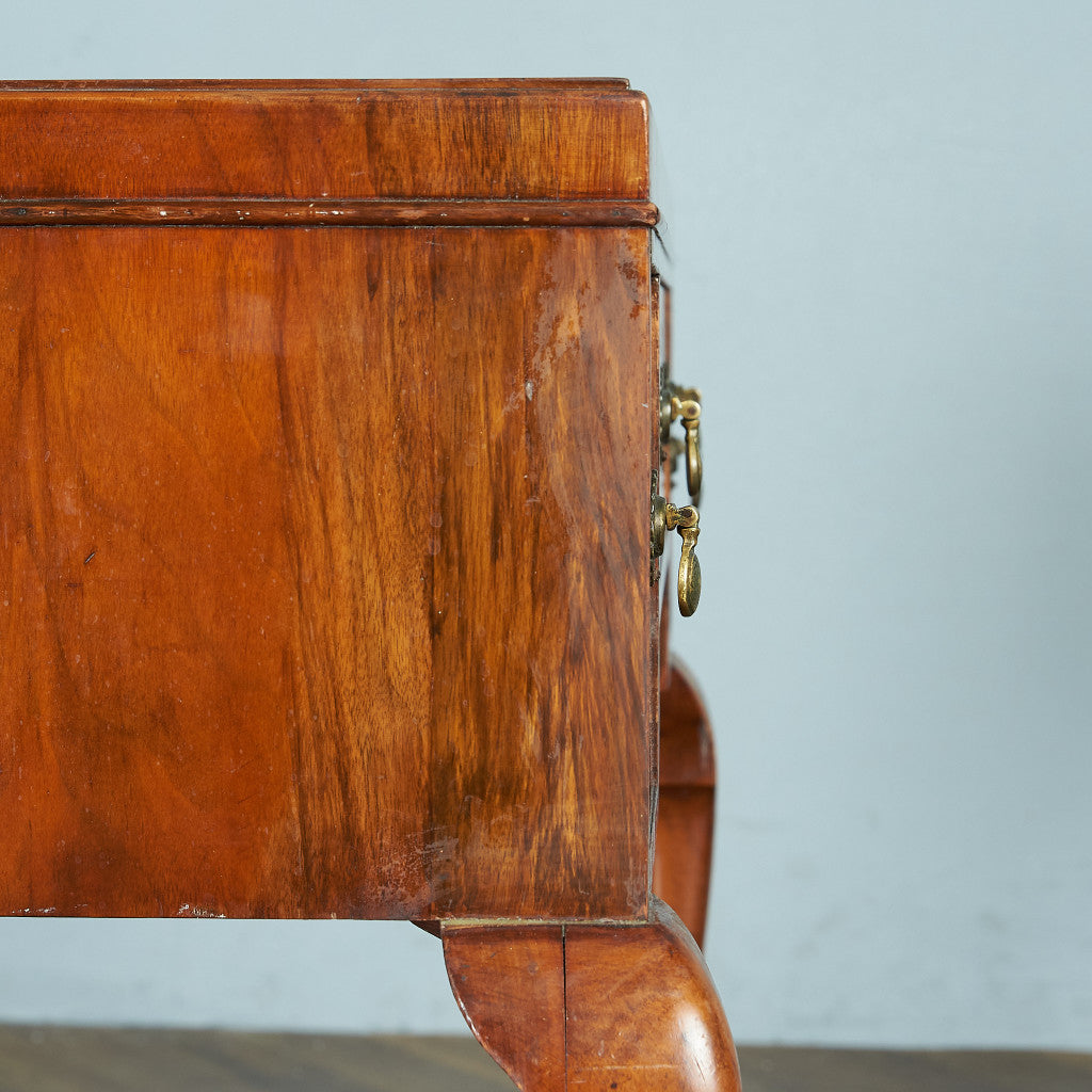Antique British walnut double-sided desk #82058