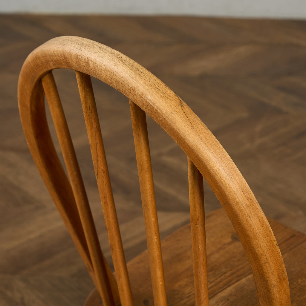 ヴィンテージ 4本 スポーク フープバックチェア ネイビーブルーラベル