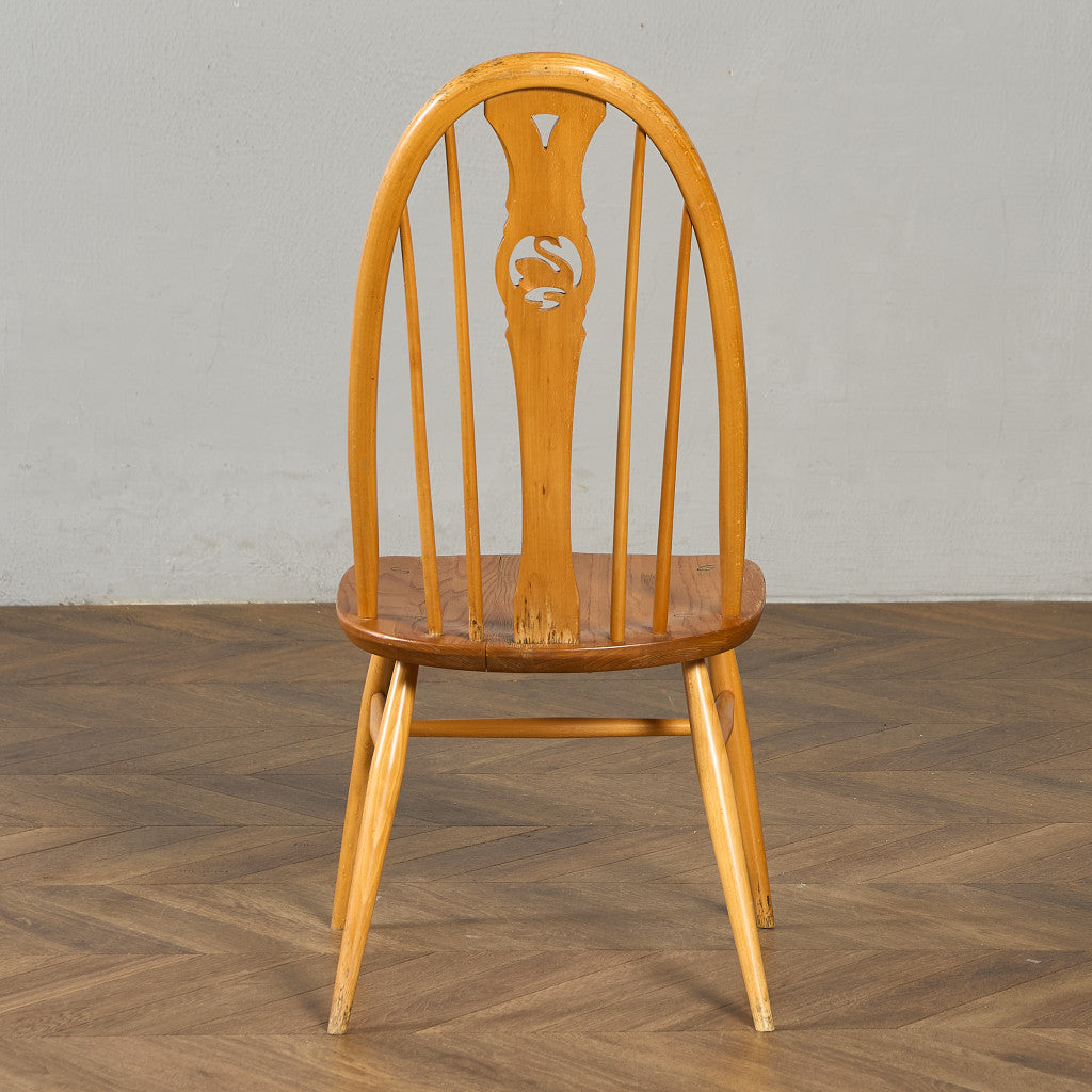 アーコール ERCOL スワンバックチェア ラウンドメタルラベル #97101