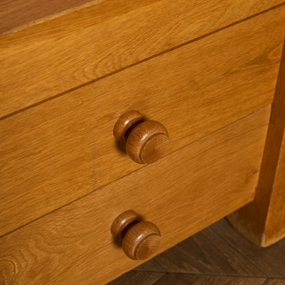 オランダ製 オーク 無垢材 サイドキャビネット