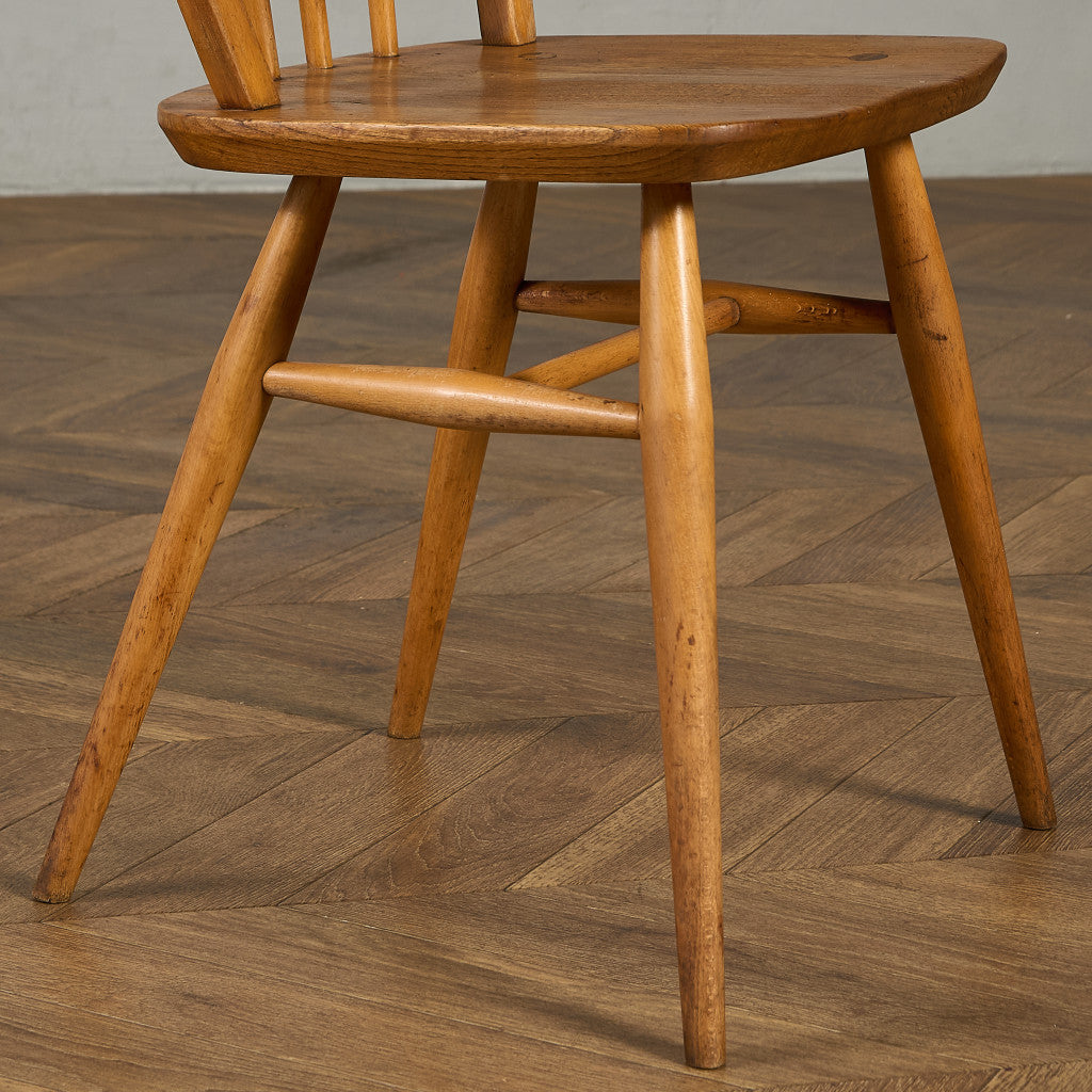 ヴィンテージ 4本 スポーク フープバックチェア ネイビーブルーラベル