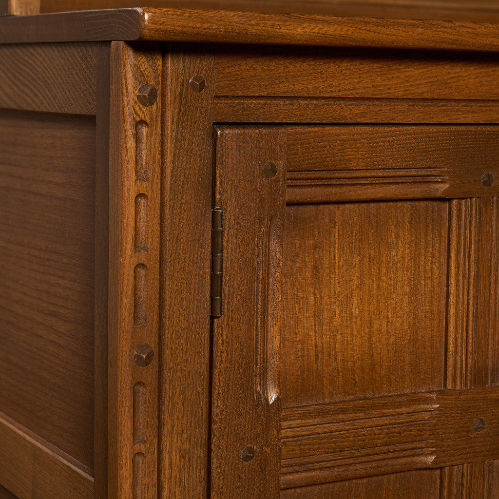 Old Colonial ヴィンテージ ブックケース カップボード ラウンドゴールドラベル